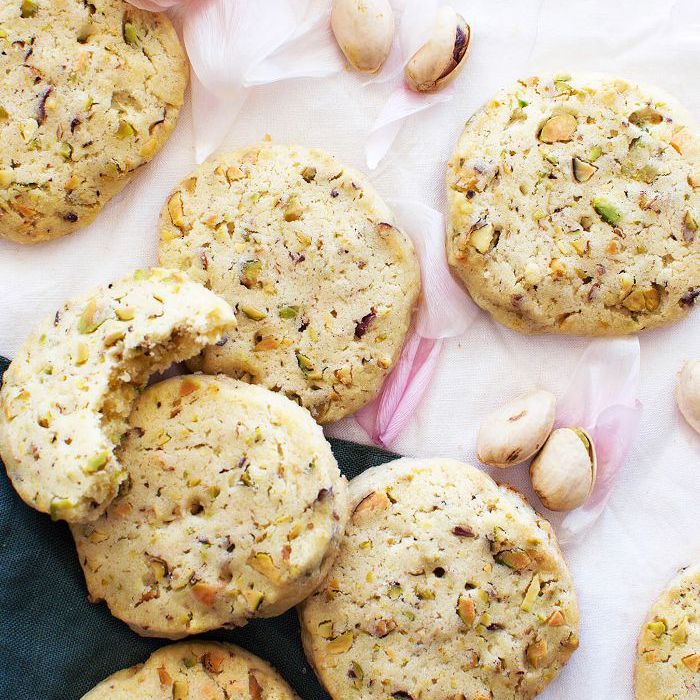 玫瑰水开心果脆饼饼干