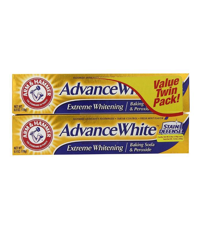 高级白极致美白小苏打和过氧化牙膏，6盎司，双人包