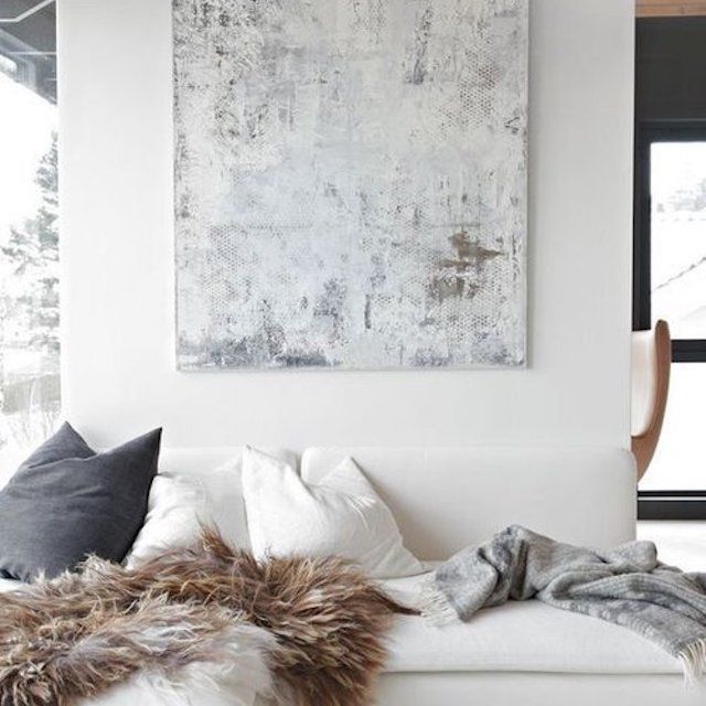 枕头白色沙发客厅的主意