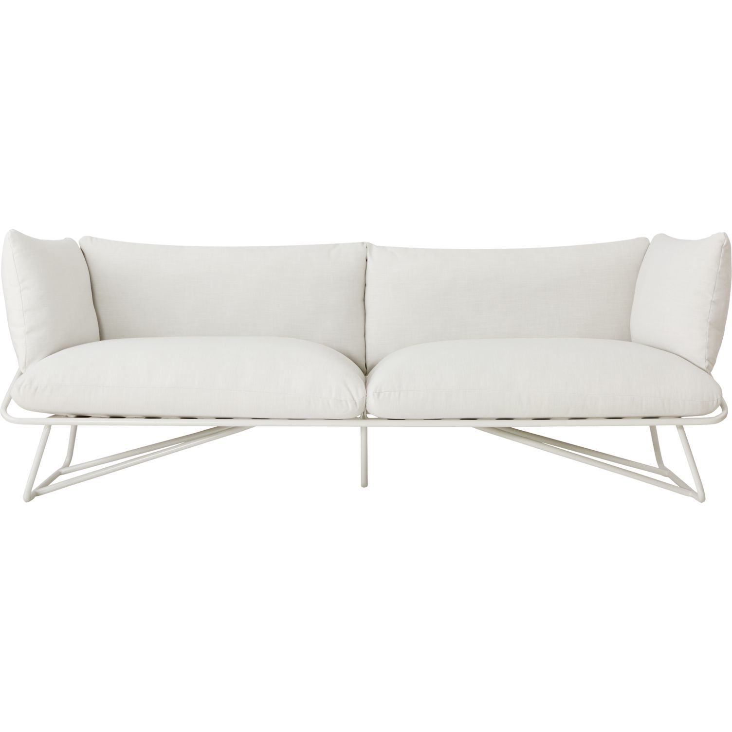 CB2泳池派对白色户外沙发