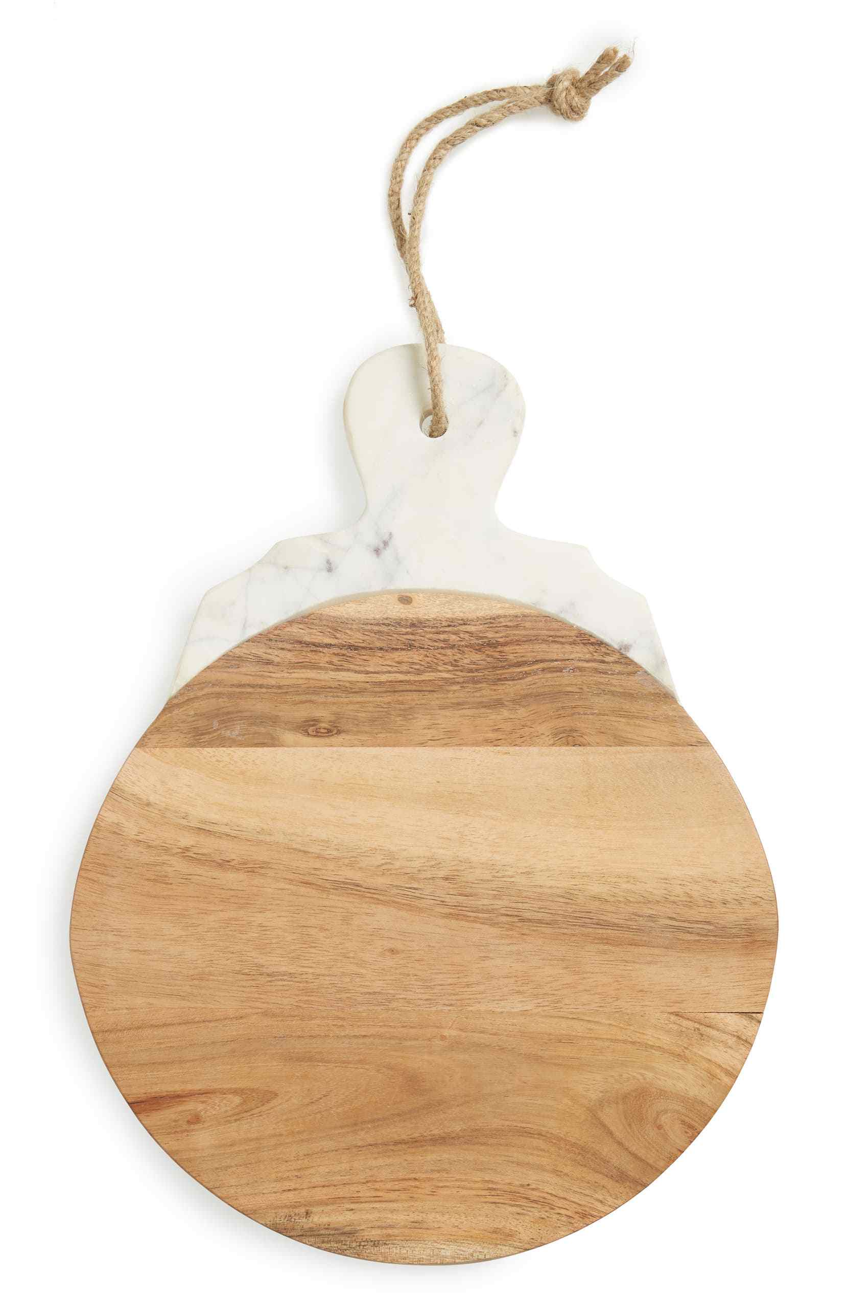 薰衣草大理石和木圆托盘