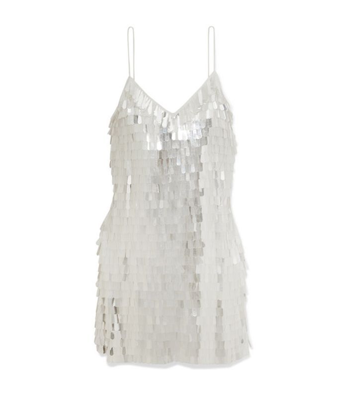 爱丽丝和奥莉薇亚·康特萨·派雷特装饰的雪纺迷你裙