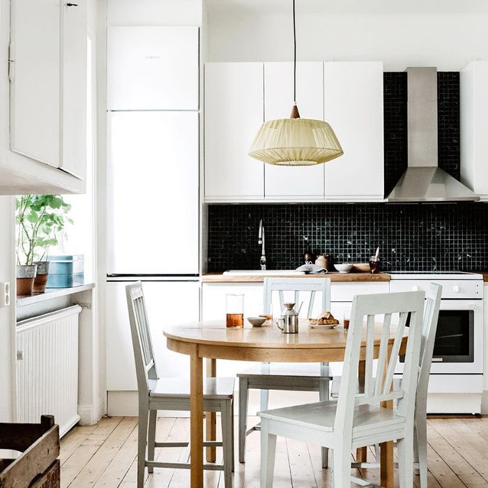 小空间的北欧设计，黑与白厨房