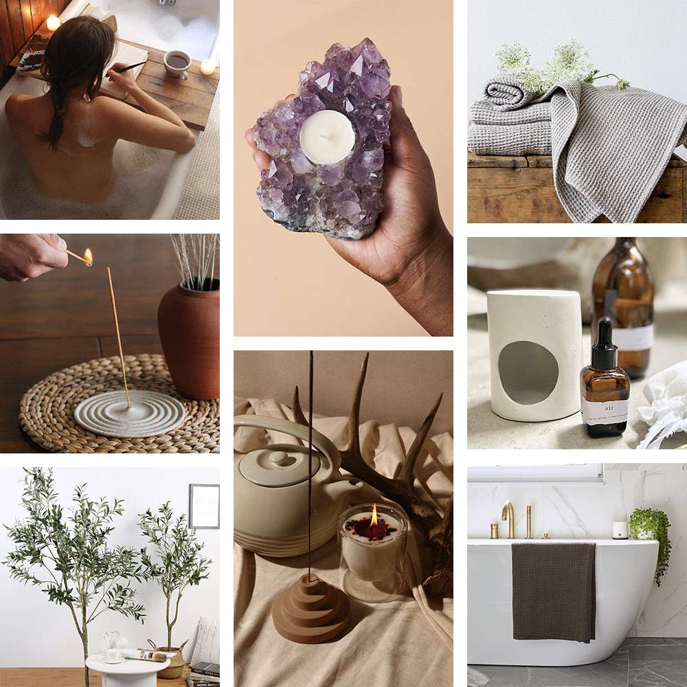 放松的装饰拼贴画。