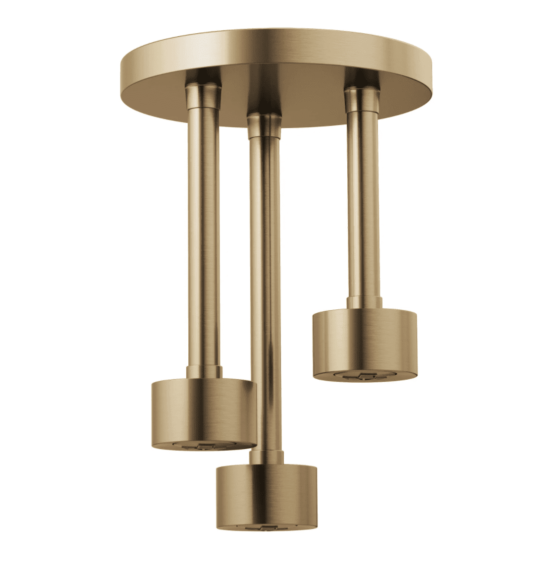 一个三叉金属莲蓬头，目前在Build With Ferguson出售