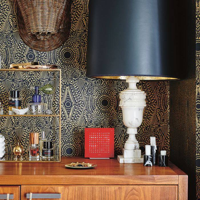 卧室与华丽Hygge及西壁纸