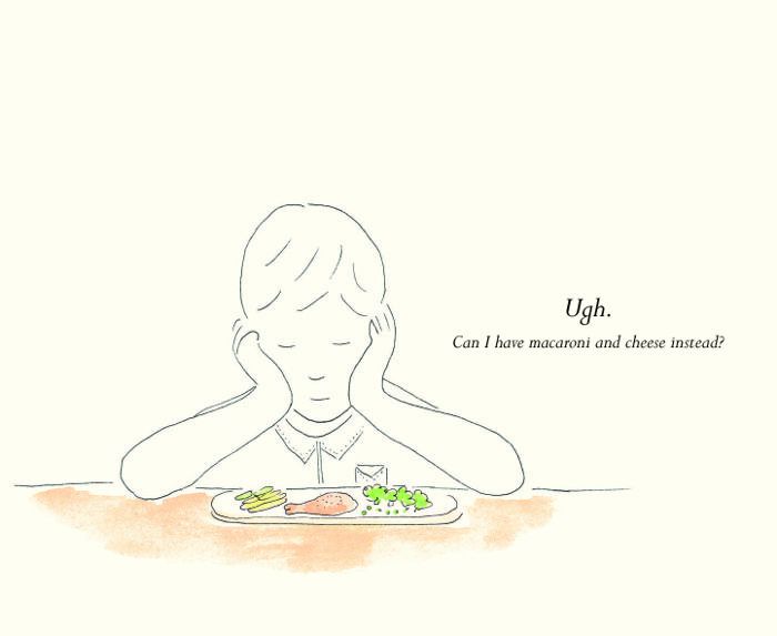 孩子吃晚饭的说明