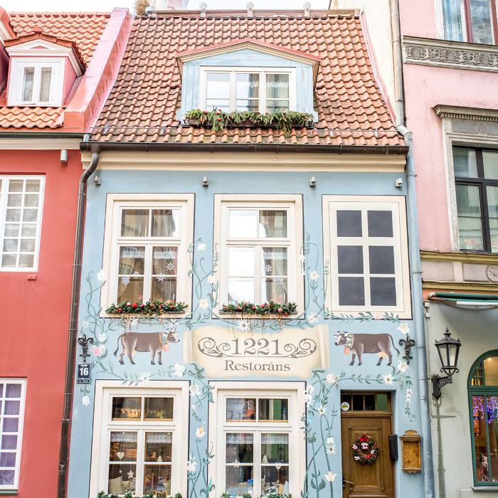 拉脱维亚的新艺术建筑。“class=