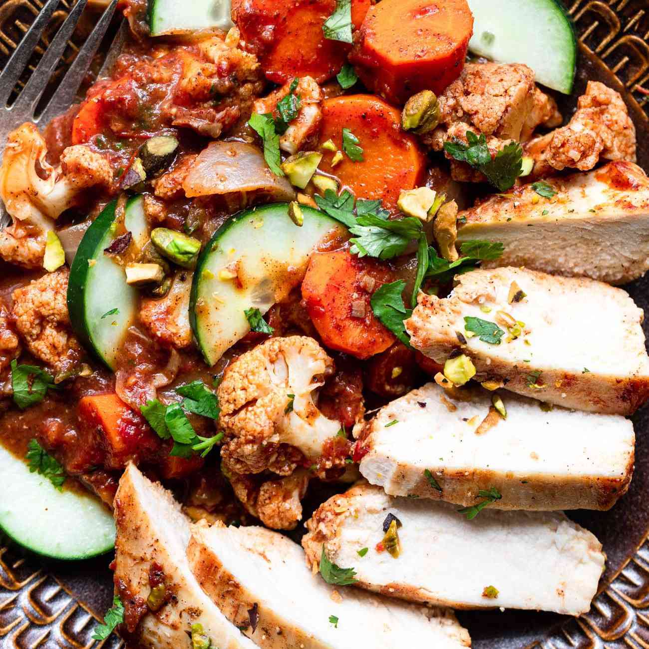 摩洛哥chicken-skillet