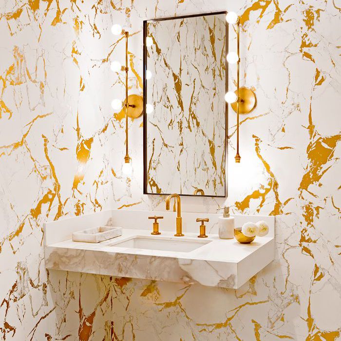 浴室照明理念 - 黄铜壁灯