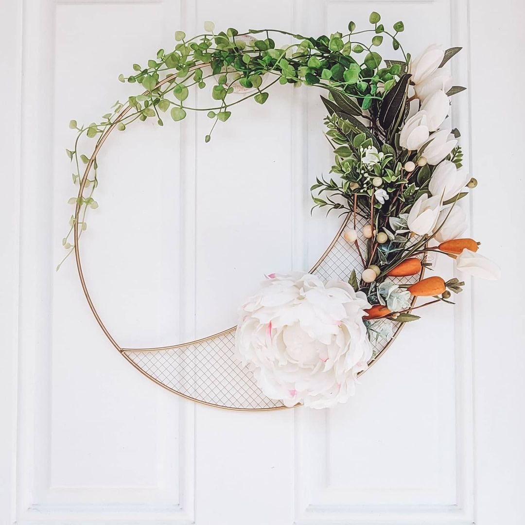 我们梦想在殖民地容易DIY的春天花环。