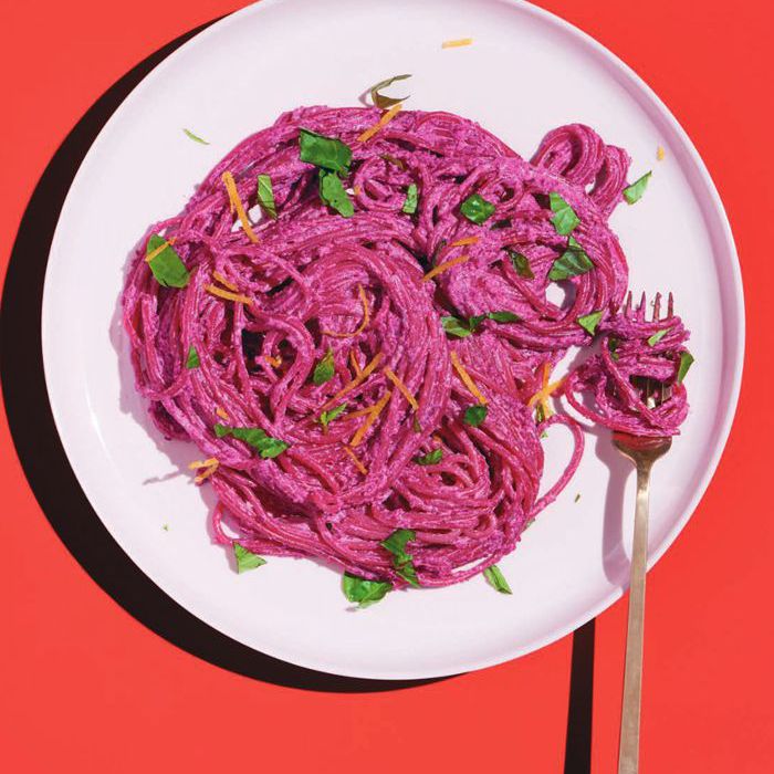 快速晚宴食谱 - 甜菜和芝士意粉