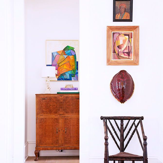 成帧和非成帧的艺术作品立德家里挂多面墙壁上