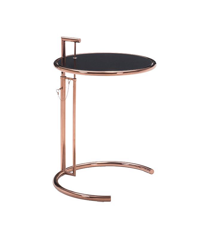 ZM家用可调玻璃和玫瑰金茶几