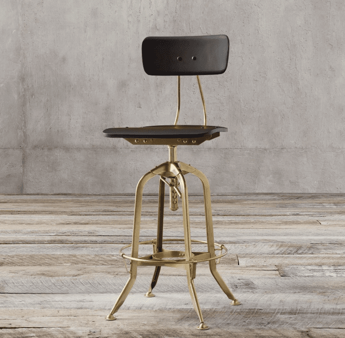 恢复硬件1940年复古托莱多吧椅