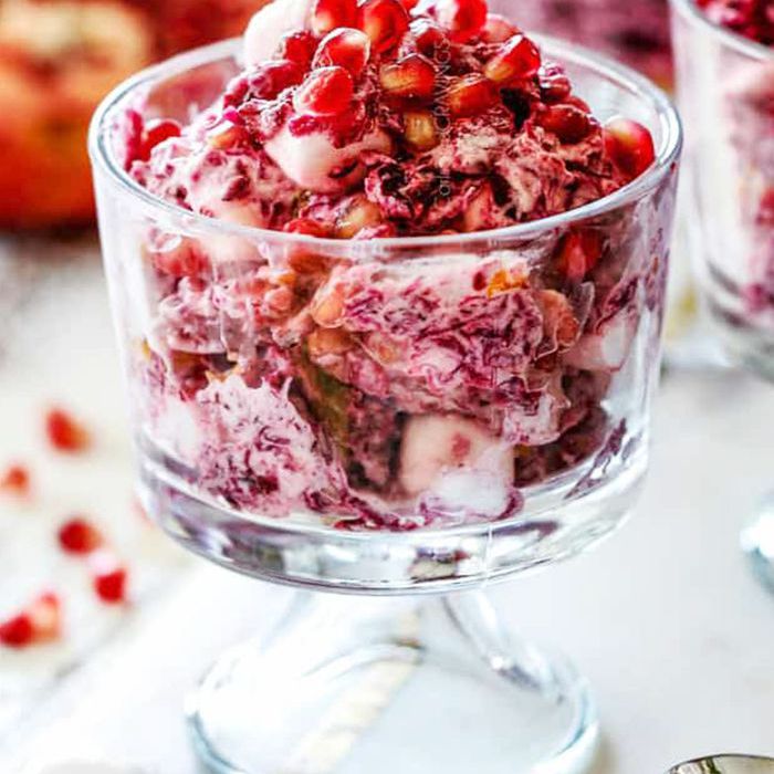 南方晚餐的想法 - 石榴蔓越莓沙拉豚草