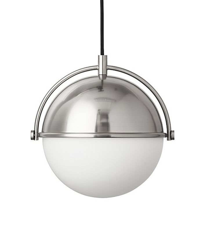 球形拉丝镍吊灯