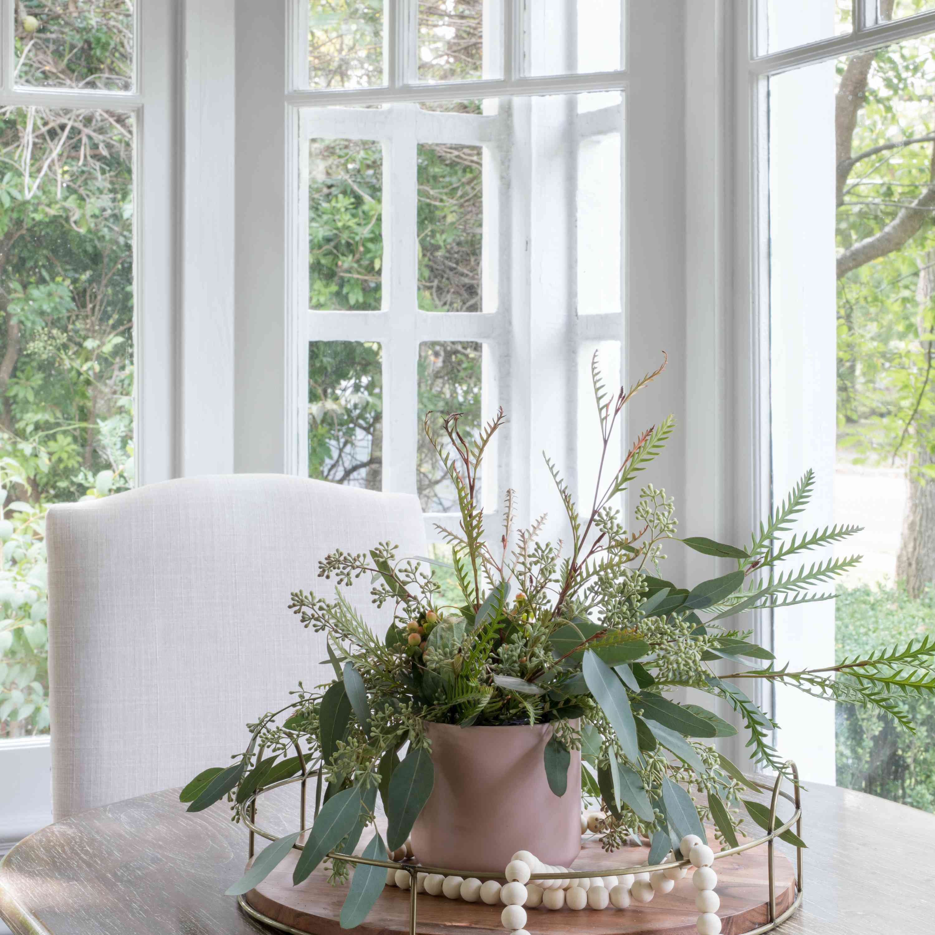 桌上植物的宁静照片。