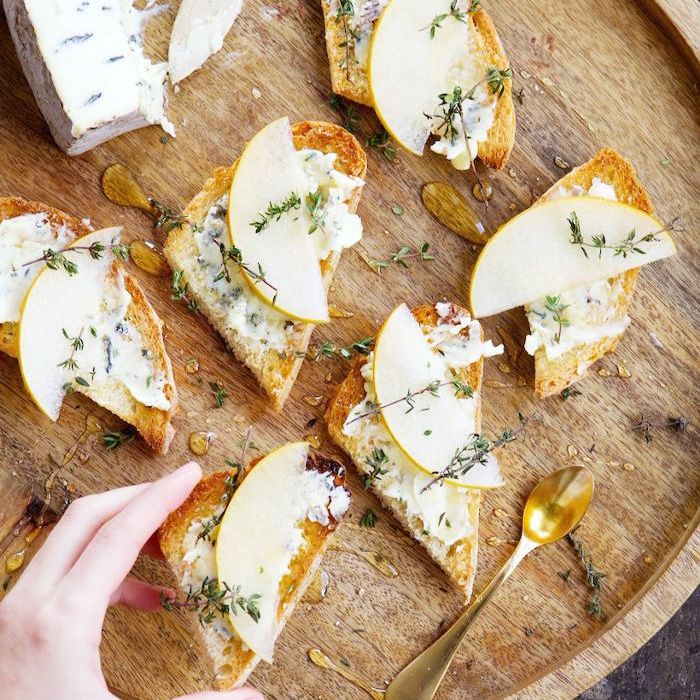 蓝奶酪和亚洲梨挞