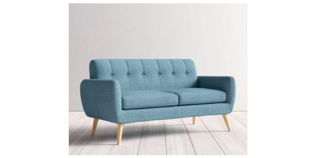 马库斯蓝色双人小沙发