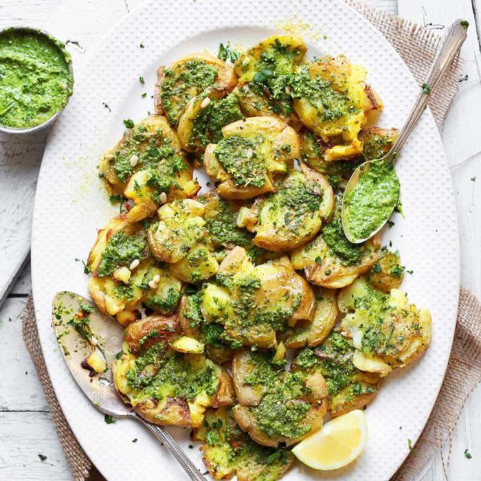 土豆捣烂大蒜香蒜