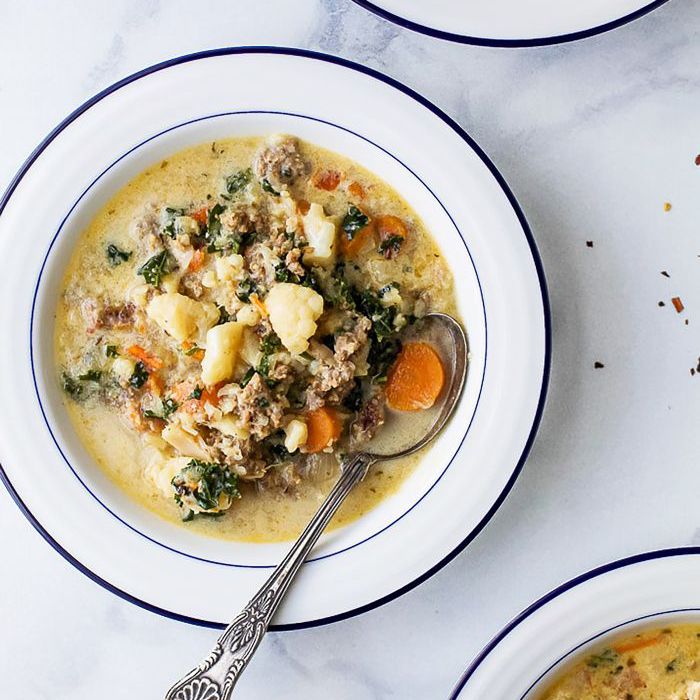 酮汤食谱 - 即时锅Zuppa托斯卡纳汤