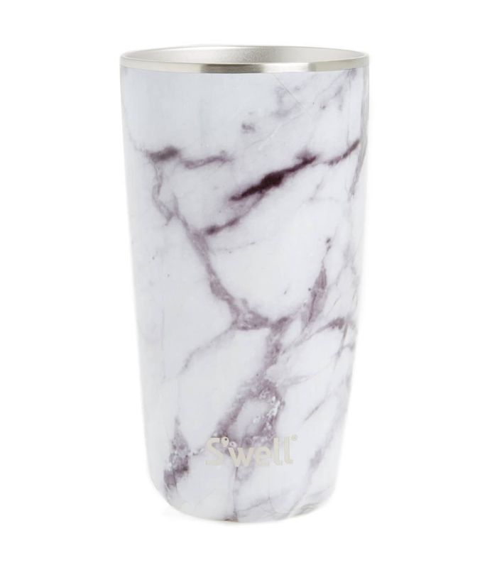 S'Well白色大理石18盎司隔热玻璃杯