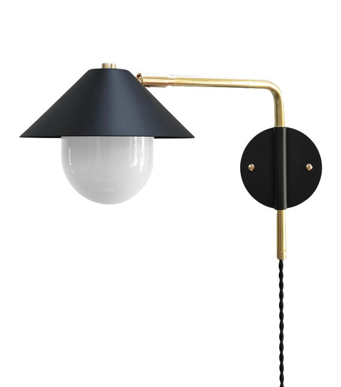 光子公寓现代化黄铜摆臂壁灯