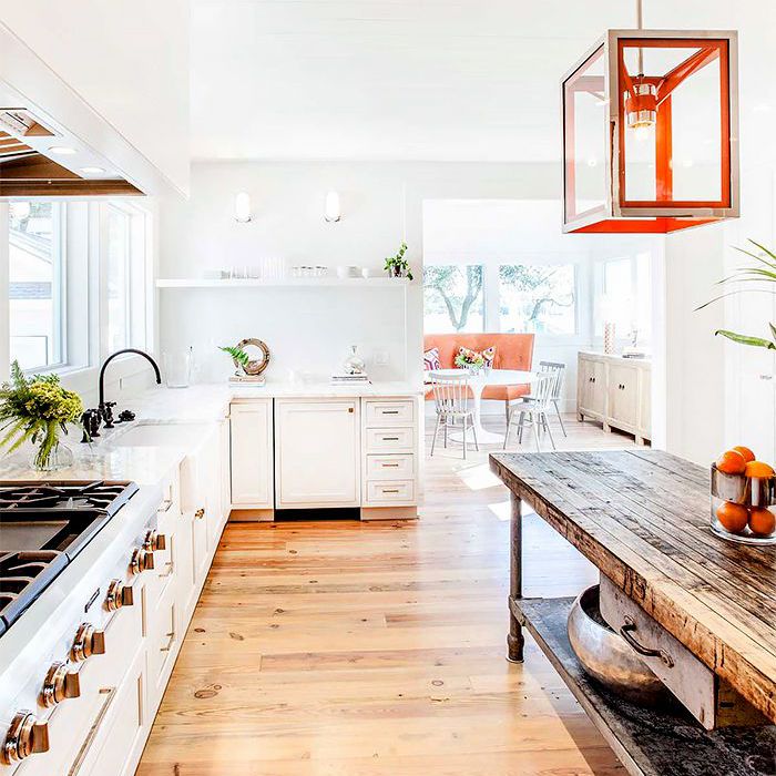 颜色在厨房岛照明