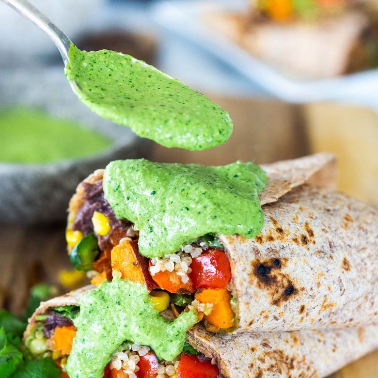 秘鲁卷饼与Aji Verde酱