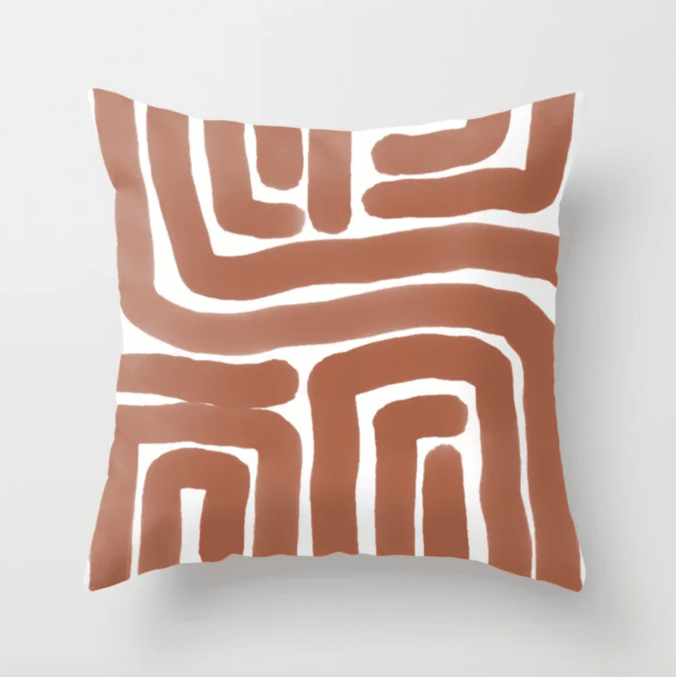 青铜线条抽象打印枕头