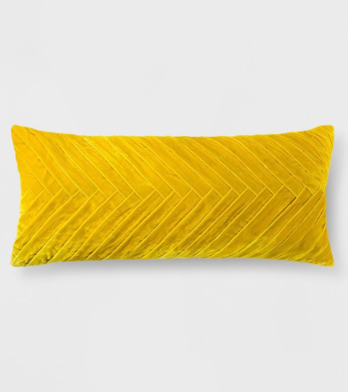 目标百褶丝绒超大的腰枕