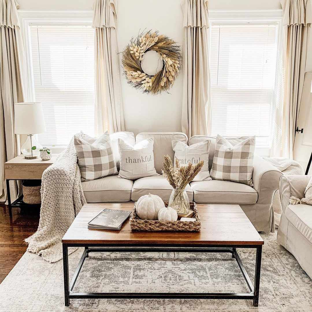 秋季装饰灰色米色