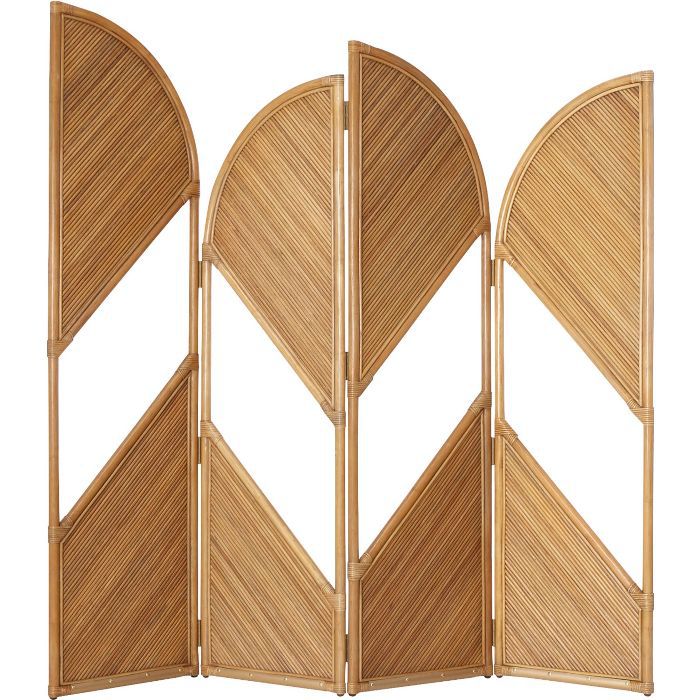 CB2风机天然藤条分隔间