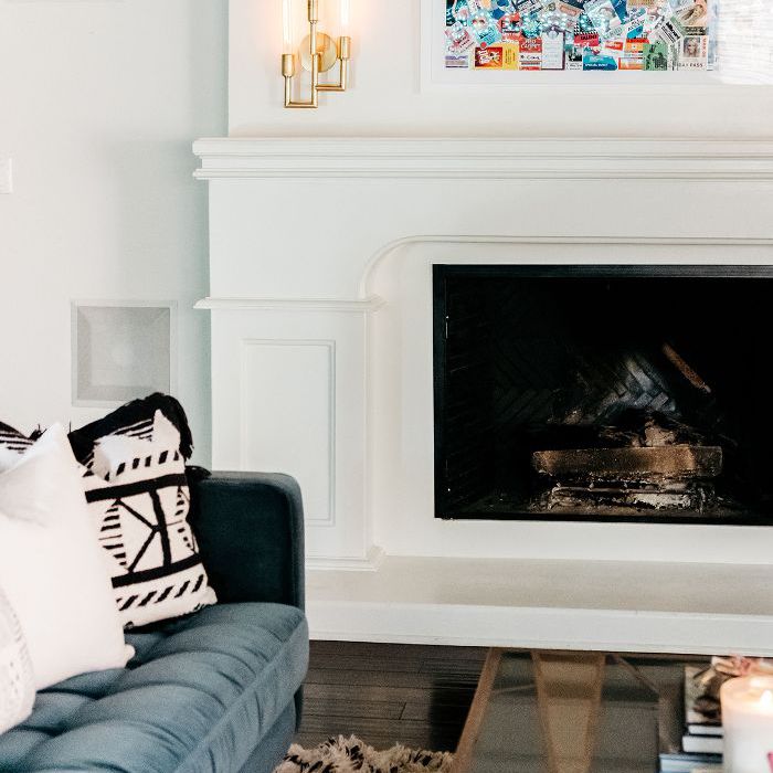 Trish和Billy Ray cyruss -壁炉设计