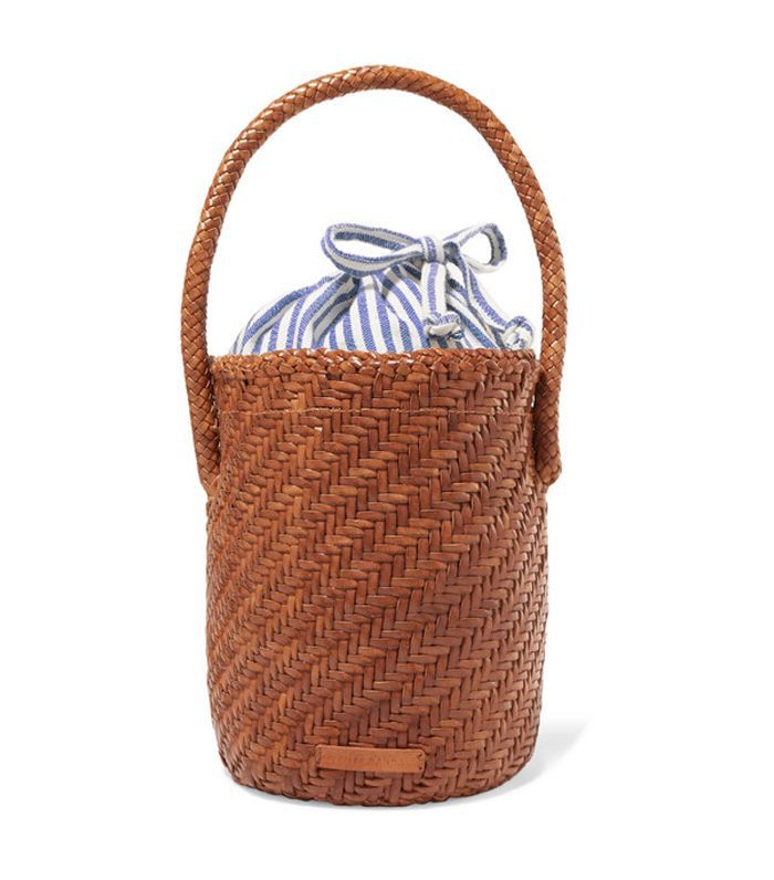 洛弗勒兰德尔克莱奥编织皮革水桶包