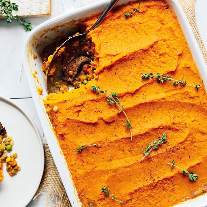 土耳其为感恩节的替代品 - 扁豆甘薯牧羊犬的馅饼