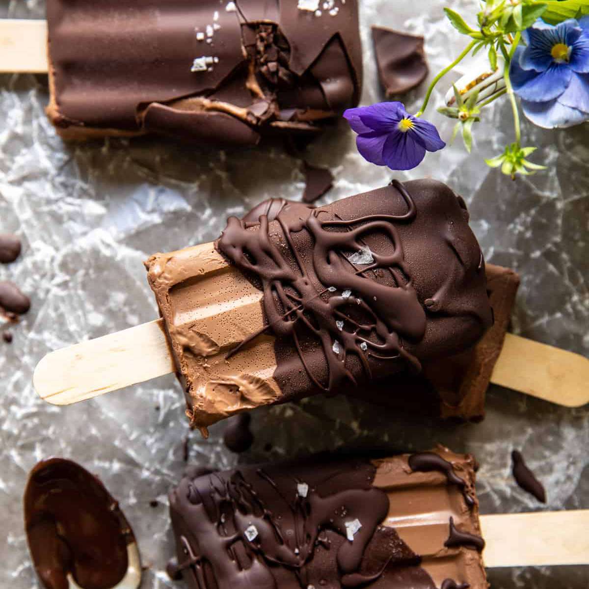 how to melt chocolate - vegan chocolate fudge pops