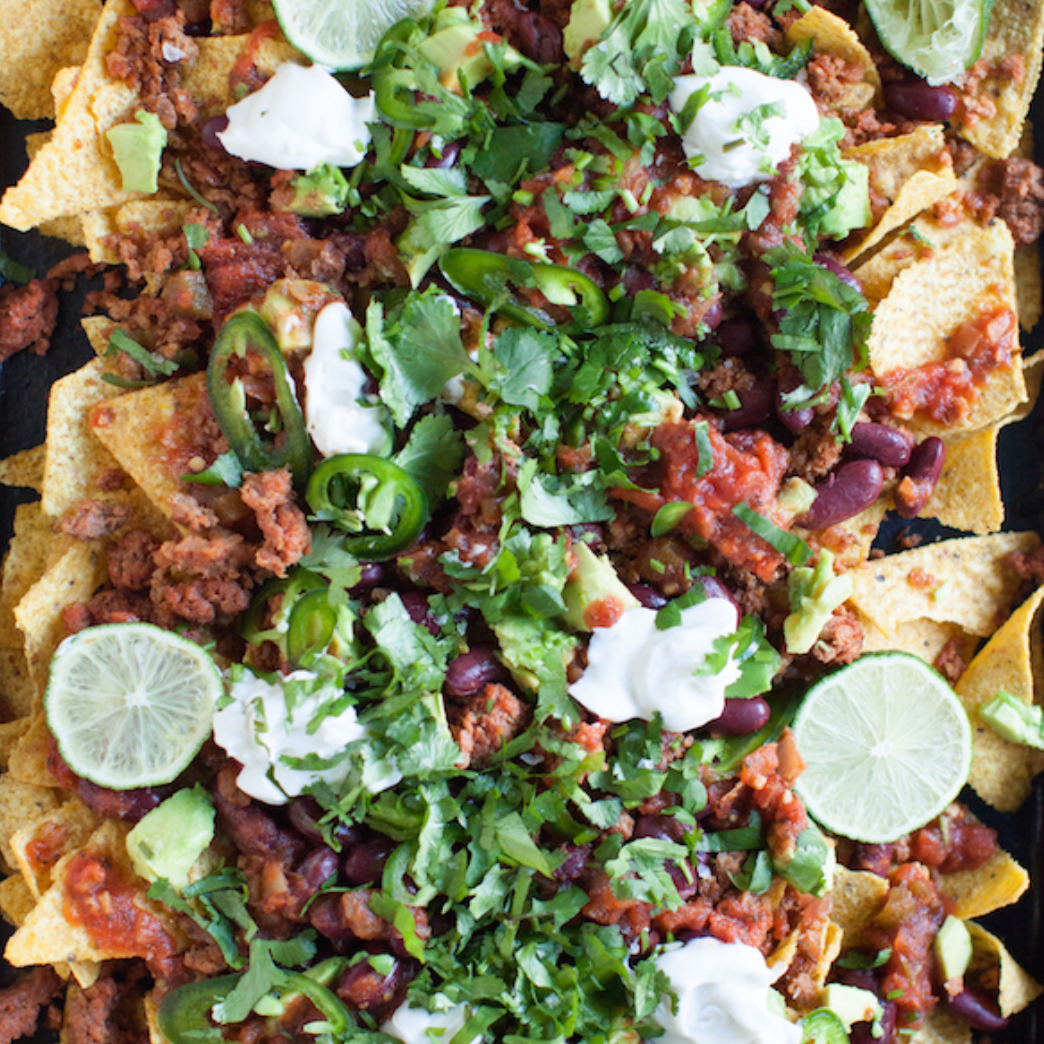 肉的素食玉米片