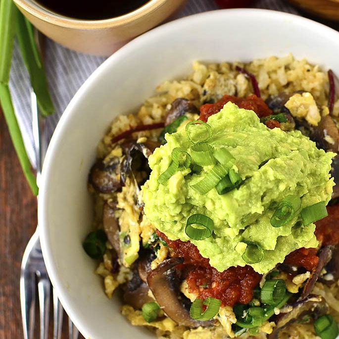 低碳甚素食菜花薯饼早餐碗