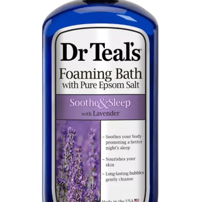 蒂尔博士的纯泻盐敛睡眠薰衣草泡沫浴 - 34液体盎司