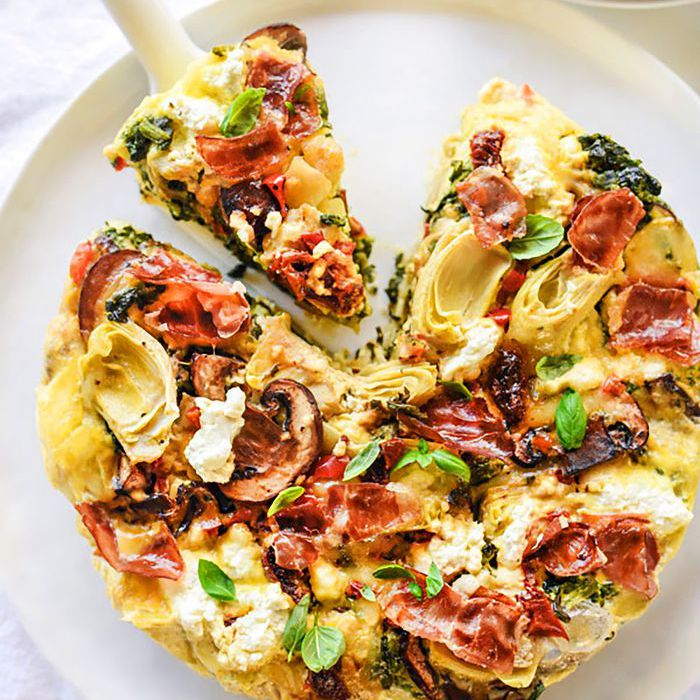 酮Crockpot食谱 - 慢电磁炉地中海鸡蛋砂锅