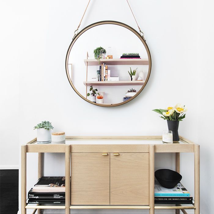 工作室Life.Style的新办公室内阁和圆形镜子“class=