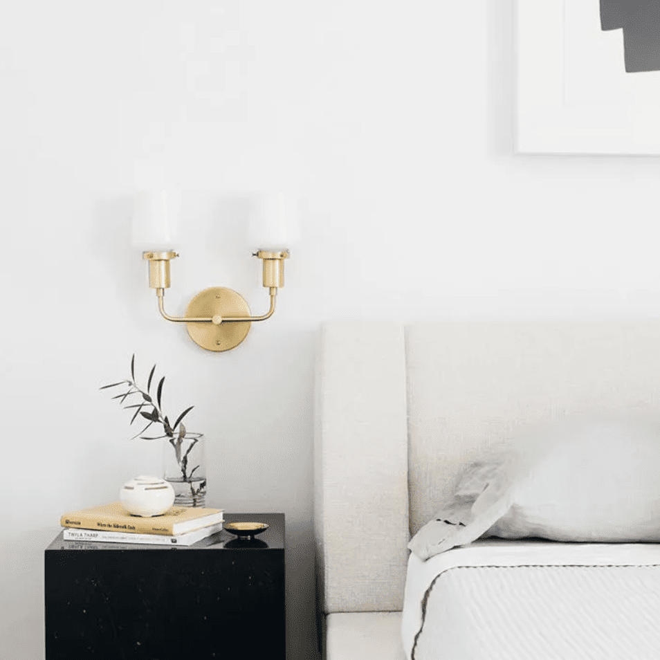 平静的卧室平衡的颜色和纹理