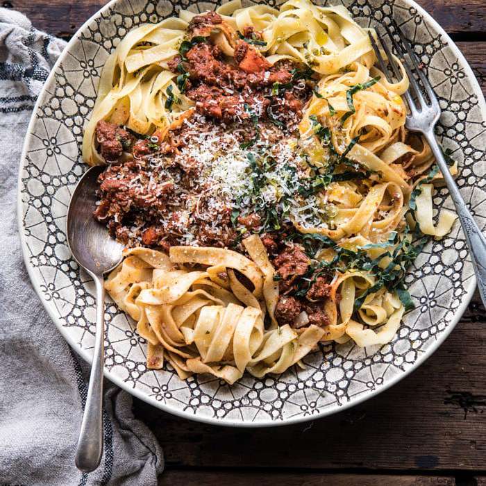 slow cooker vodka bolognese