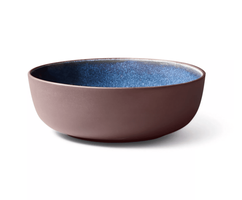 反应釉钢制品服务碗棕色/蓝色