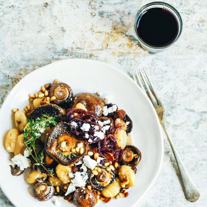 素食食谱秋季 - 简单蘑菇意粉