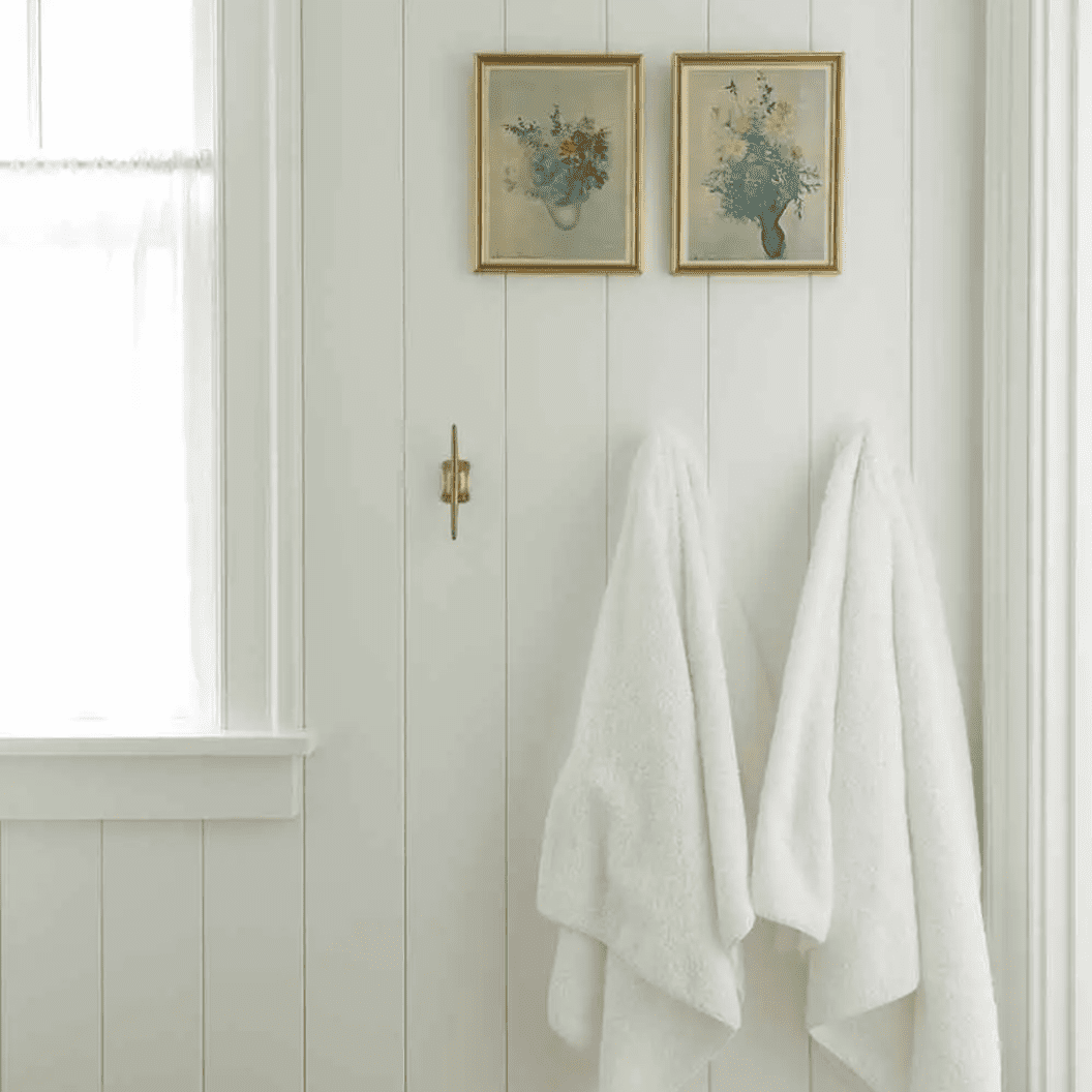 浴室装饰有两个小画作