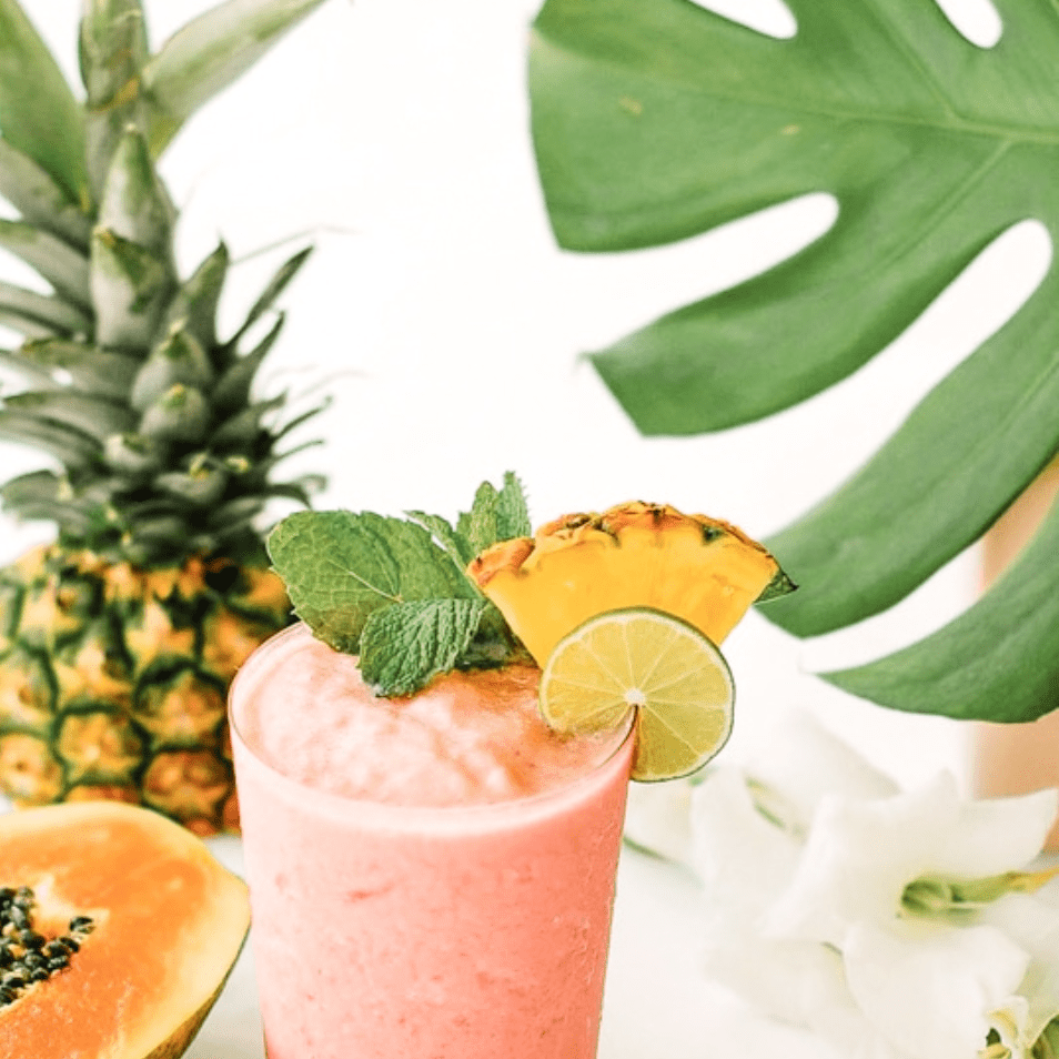 西瓜木瓜朗姆酒奶昔