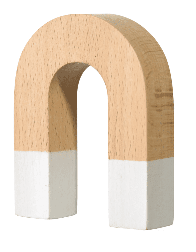 面积磁场马蹄铁磁铁与白色边缘